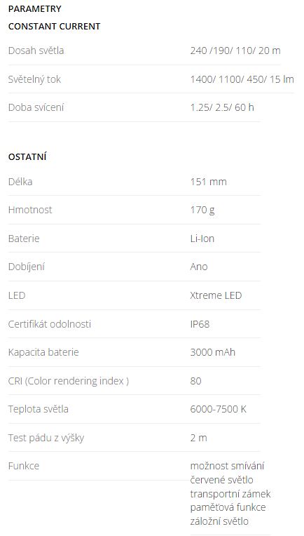 P6R Signature parametry